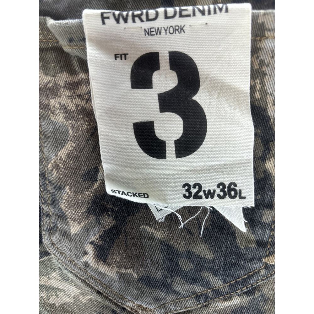 Fwrd Denim Cargo Camo Jeans Size 32x36 Men’s Fit 3 Stacked CLEAN - Picture 7 of 9